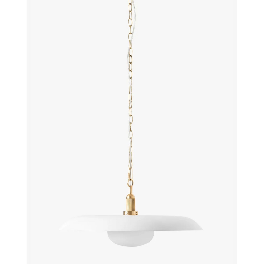 Letterly Pendant fluted ribbed glass hanging light with soft warm ambient glow in elegant living room setting