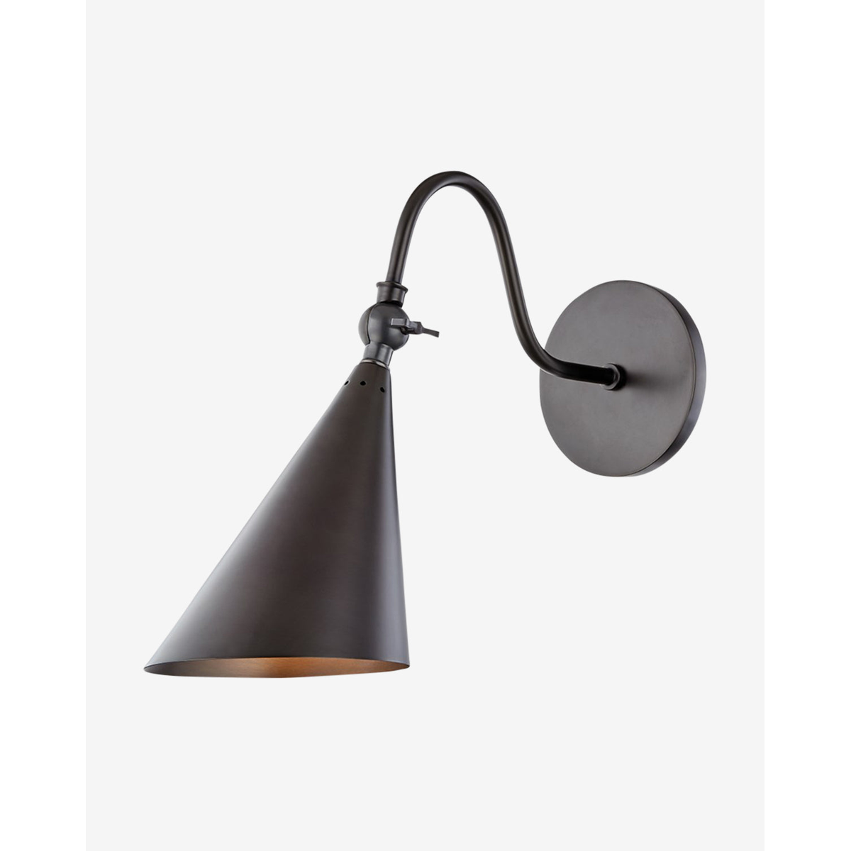 Lupe Sconce terracotta-inspired organic clay-toned wall light with warm earthy glow in biophilic bedroom interior