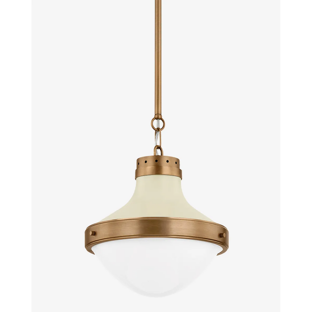 Maxton Pendant geometric metal hanging light with warm directional glow over kitchen island in modern interior