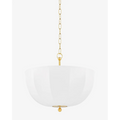 Meshelle Pendant open metal mesh hanging light with sculptural wire shade and warm filtered glow in contemporary dining room