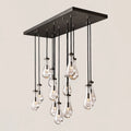 Modern Raindrop Crystal Rectangular Chandelier