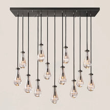 Modern Raindrop Crystal Rectangular Chandelier – view 10