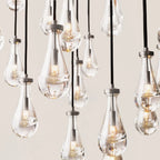 Modern Raindrop Crystal Rectangular Chandelier