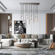 Modern Raindrop Crystal Rectangular Chandelier – view 5