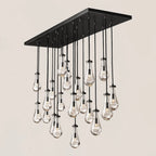 Modern Raindrop Crystal Rectangular Chandelier