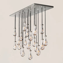 Modern Raindrop Crystal Rectangular Chandelier – view 16