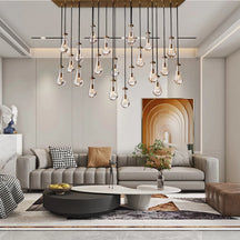 Modern Raindrop Crystal Rectangular Chandelier – view 3