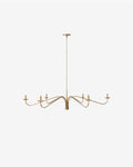 Philomena chandelier with sweeping arms and candle lights