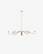 Philomena chandelier with sweeping arms and candle lights