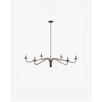 Philomena chandelier with sweeping arms and candle lights