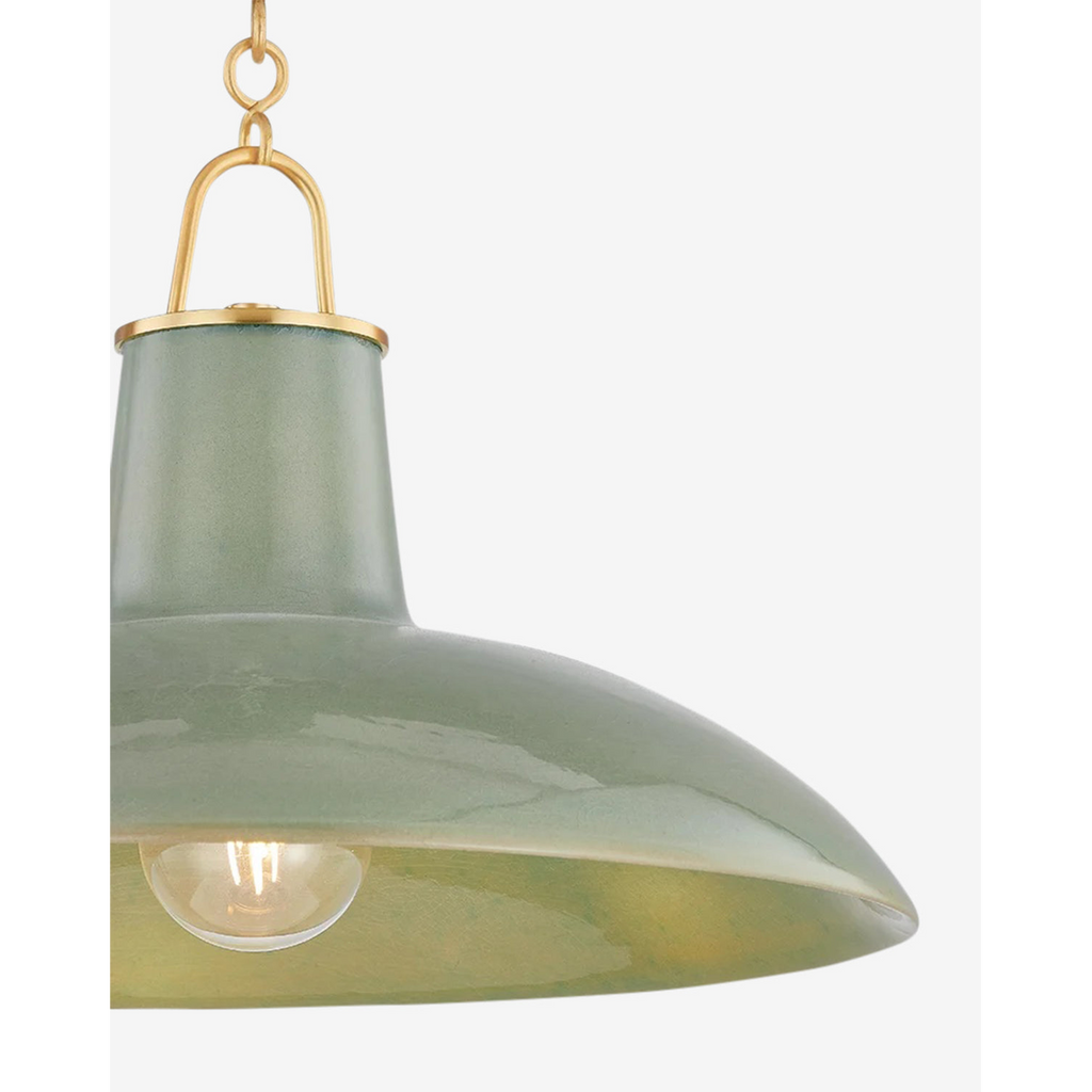Pottersville Pendant — Artisan Ceramic Hanging Light with Rustic Warm Downlight