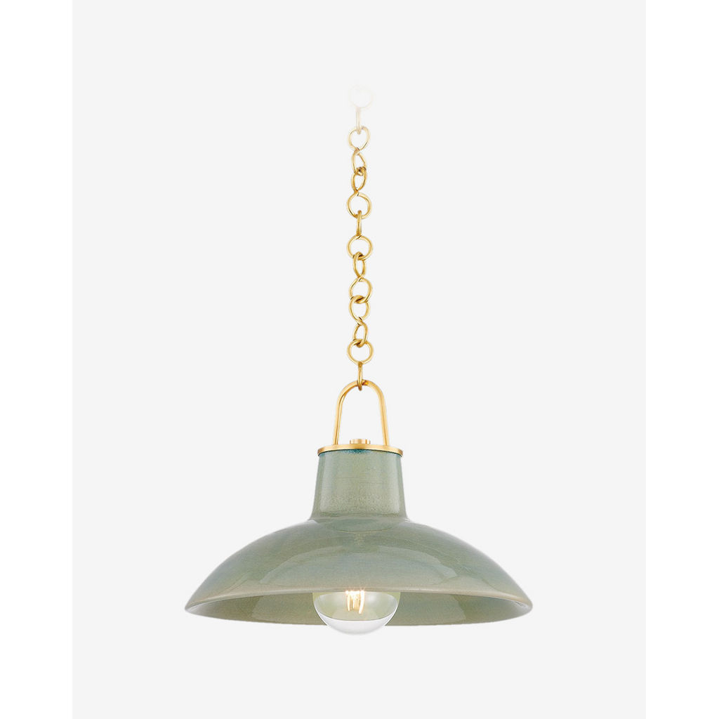 Pottersville Pendant — Artisan Ceramic Hanging Light with Rustic Warm Downlight