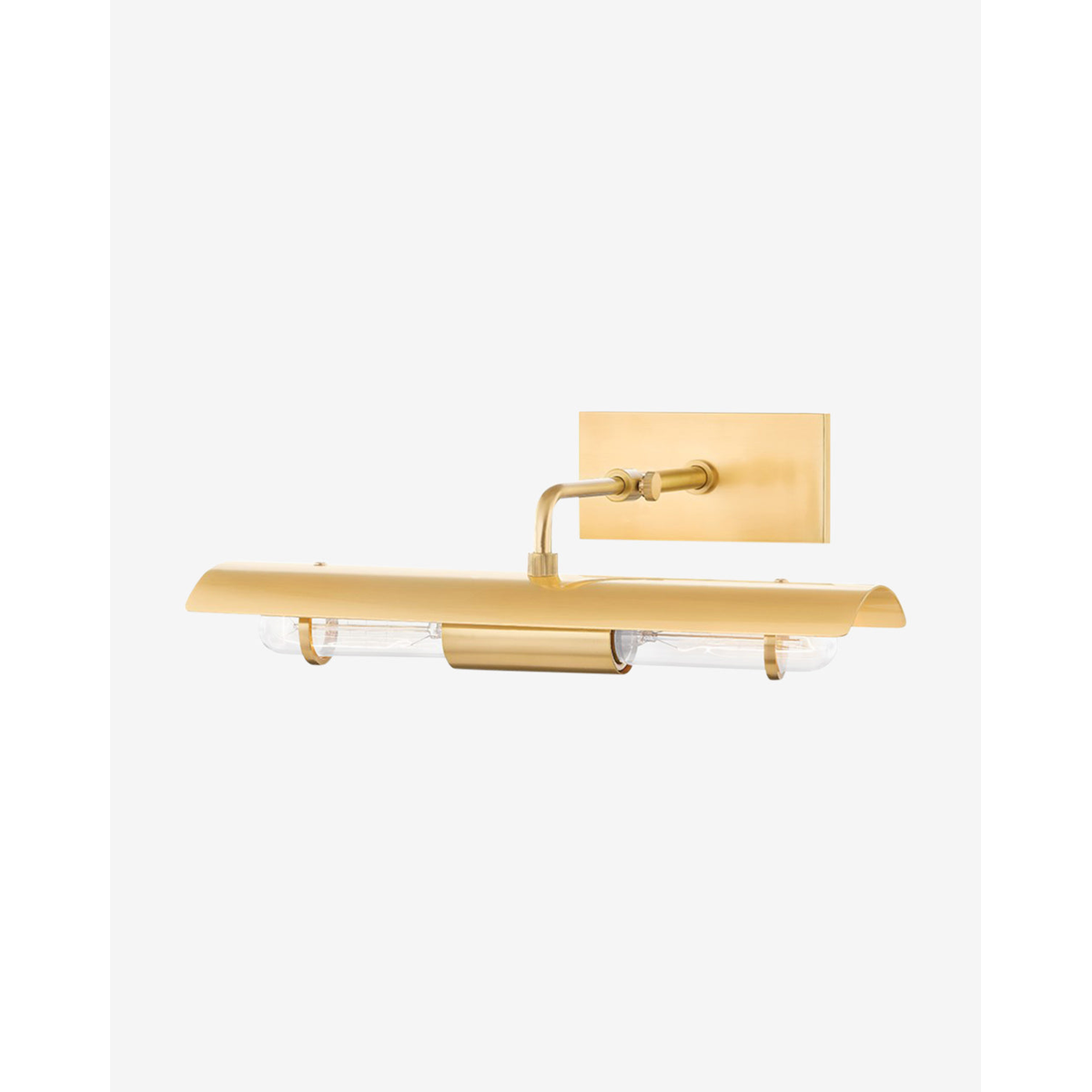 Raelynn Picture Light gallery-quality artwork light with warm focused beam illuminating painting above fireplace in elegant living room