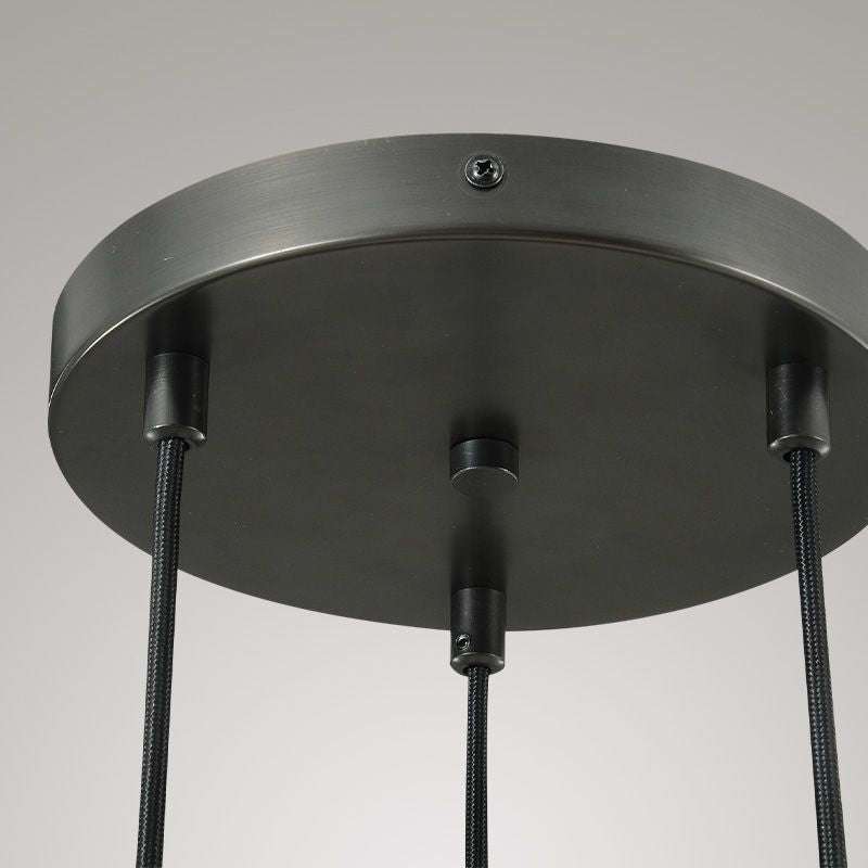 Rain Drops 3 Lights Cord Round Chandelier