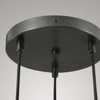Rain Drops 3 Lights Cord Round Chandelier