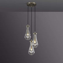 Rain Drops 3 Lights Cord Round Chandelier – view 3