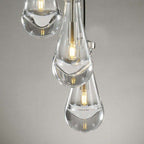 Rain Drops 3 Lights Cord Round Chandelier
