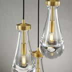 Rain Drops 3 Lights Cord Round Chandelier