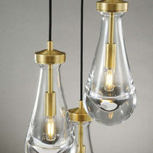 Rain Drops 3 Lights Cord Round Chandelier – view 6
