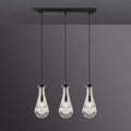 Rain Drops 3 Lights Rectangular Chandelier - Enchanting Glow & Modern Elegance