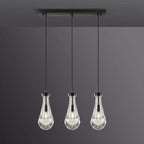 Rain Drops 3 Lights Rectangular Chandelier - Enchanting Glow & Modern Elegance