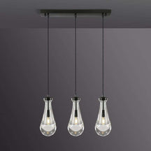 Rain Drops 3-Light Rectangular Chandelier – view 5