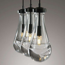 Rain Drops 3-Light Rectangular Chandelier – view 9