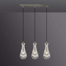 Rain Drops 3-Light Rectangular Chandelier – view 3
