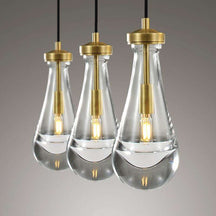 Rain Drops 3-Light Rectangular Chandelier – view 8