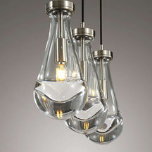 Rain Drops 3-Light Rectangular Chandelier – view 10