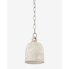 Relic Pendant vintage industrial hanging light with aged metal finish and warm filament glow over kitchen island