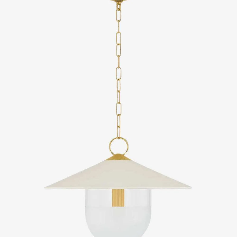 Ressi Pendant minimalist glass hanging light with soft diffused glow in modern living room setting