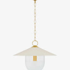 Ressi Pendant minimalist glass hanging light with soft diffused glow in modern living room setting