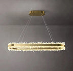 rock crystal oval chandelier