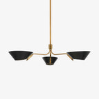 Sacramento chandelier light fixture with modern brass finish