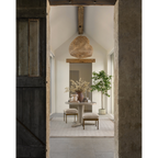 Andorra Wicker Pendant — Artisan Handwoven Hanging Light with Warm Dappled Glow