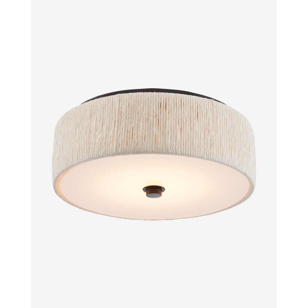 Tyrone Flush Mount — Classic Frosted Glass Ceiling Light with Warm Even Glow
