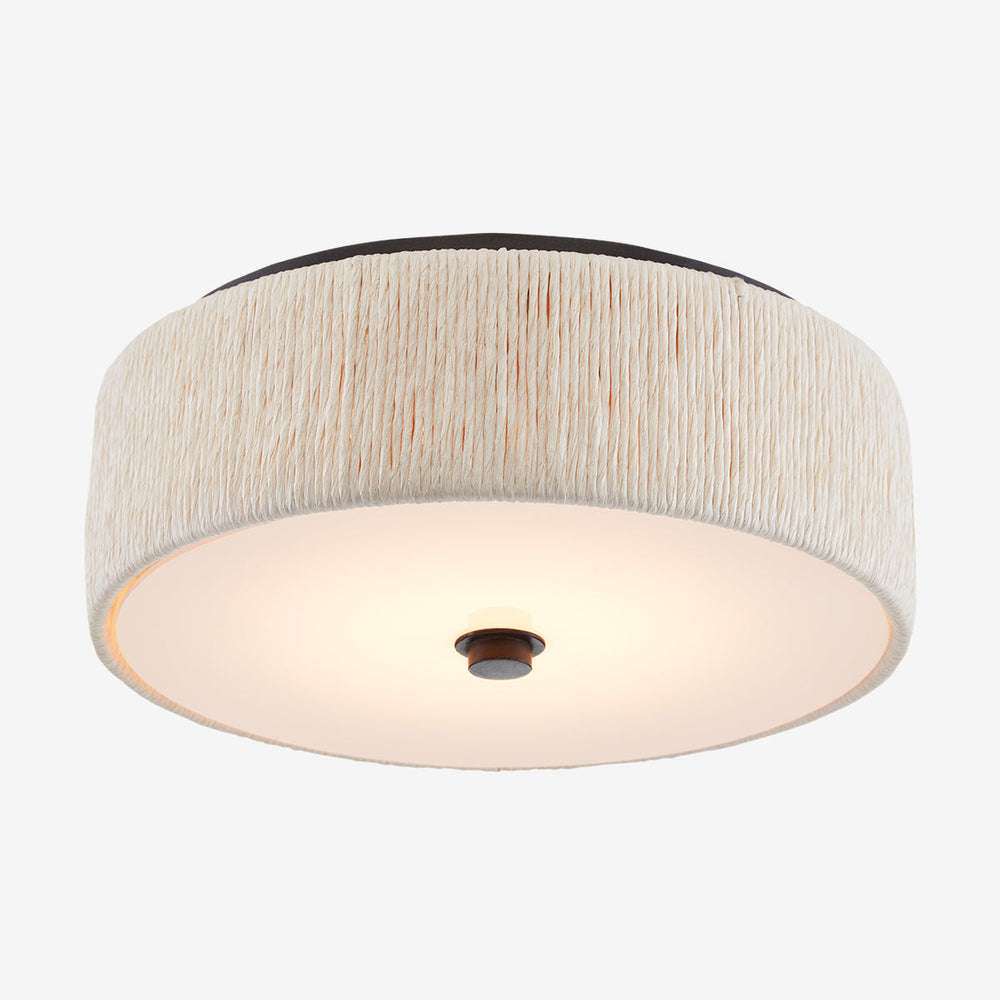 Tyrone Flush Mount — Classic Frosted Glass Ceiling Light with Warm Even Glow