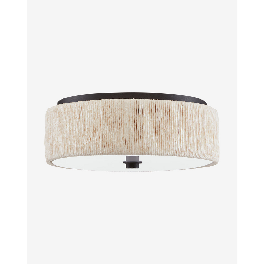 Tyrone Flush Mount — Classic Frosted Glass Ceiling Light with Warm Even Glow