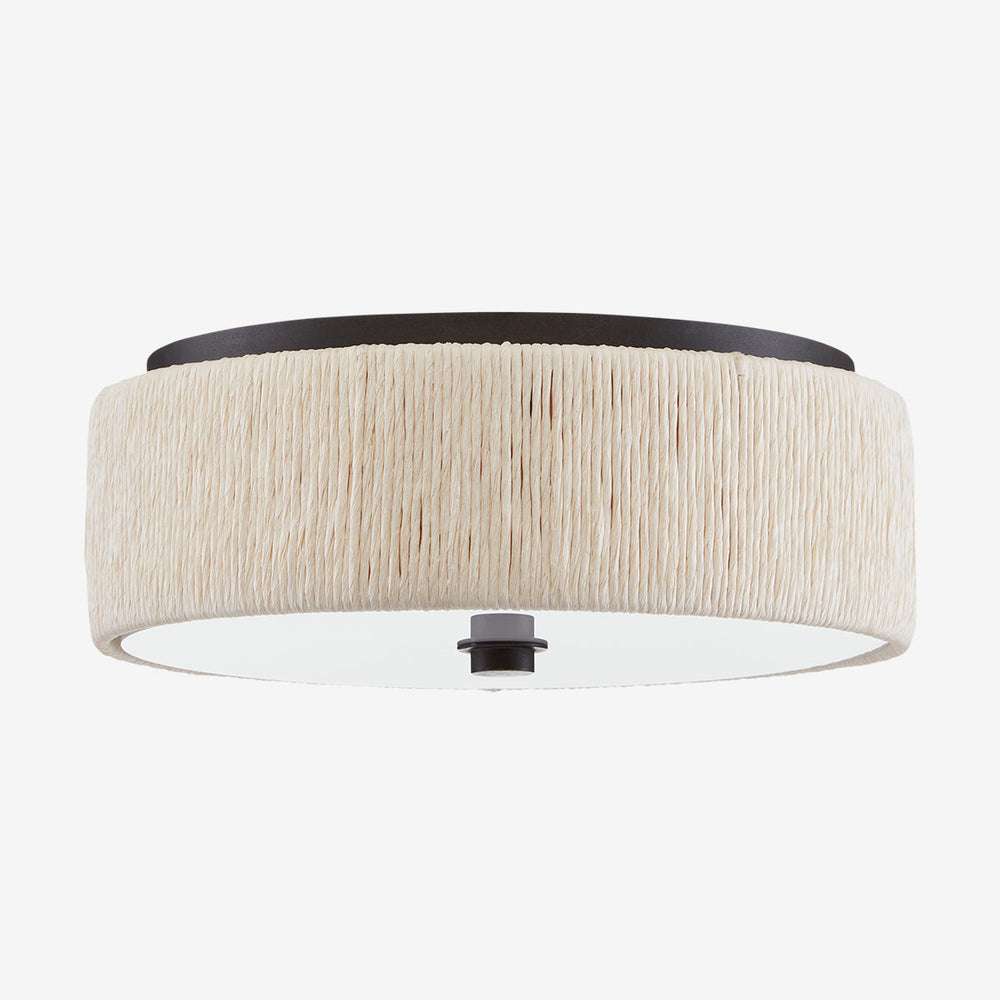 Tyrone Flush Mount classic frosted glass ceiling light with warm even glow in traditional bedroom interior