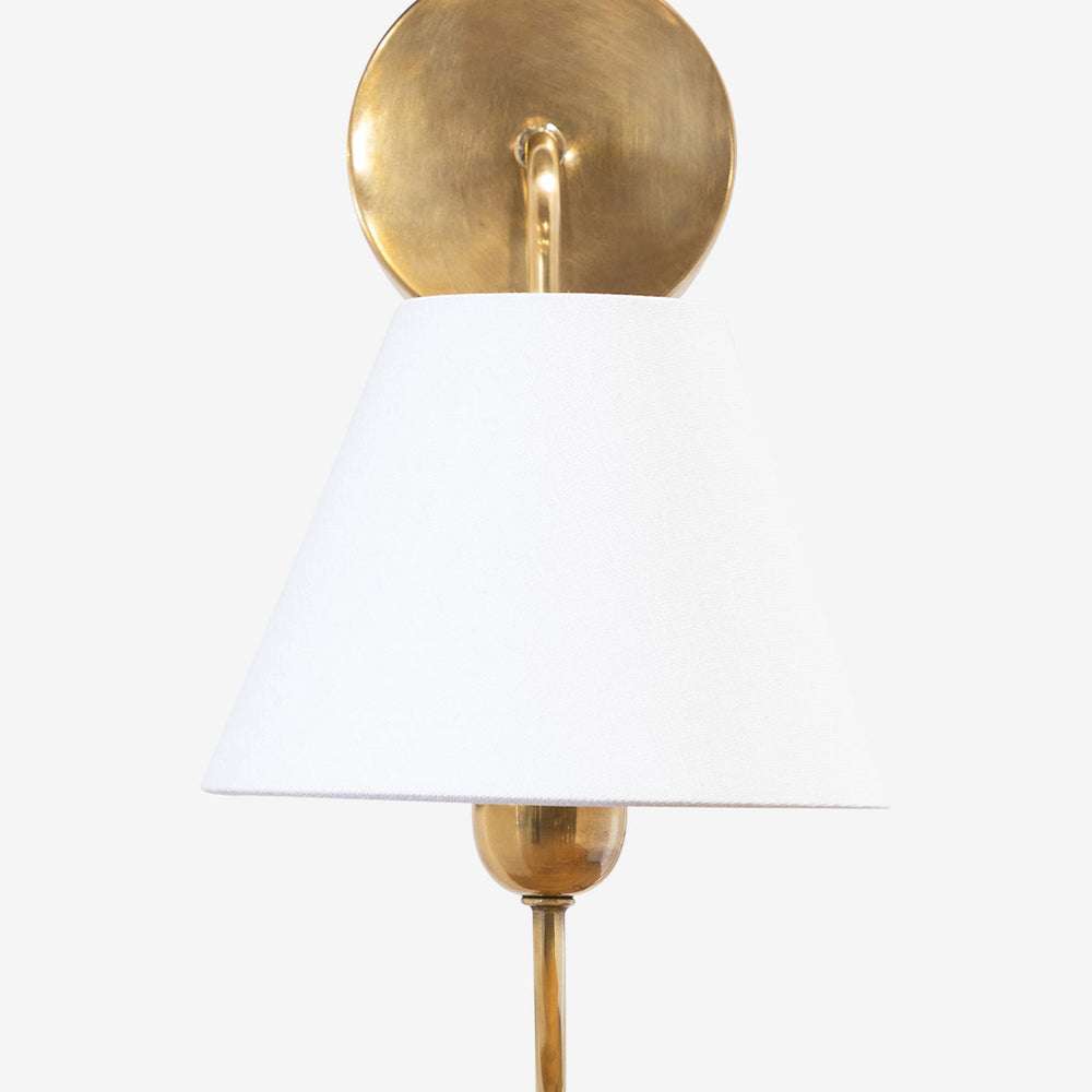 Wainwright Single Swoop Sconce -  Elegant Curved Arm Wall Light
