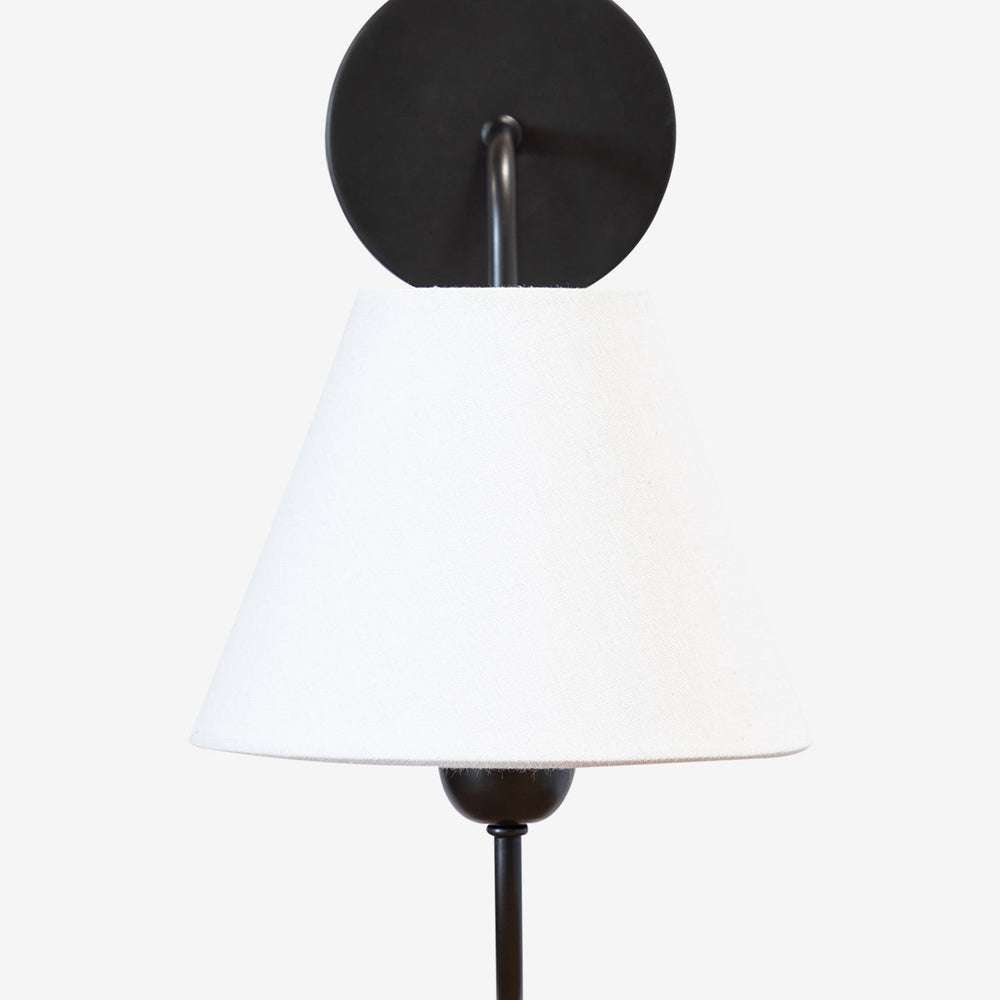 Wainwright Single Swoop Sconce -  Elegant Curved Arm Wall Light