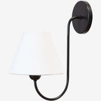 Wainwright Single Swoop Sconce -  Elegant Curved Arm Wall Light