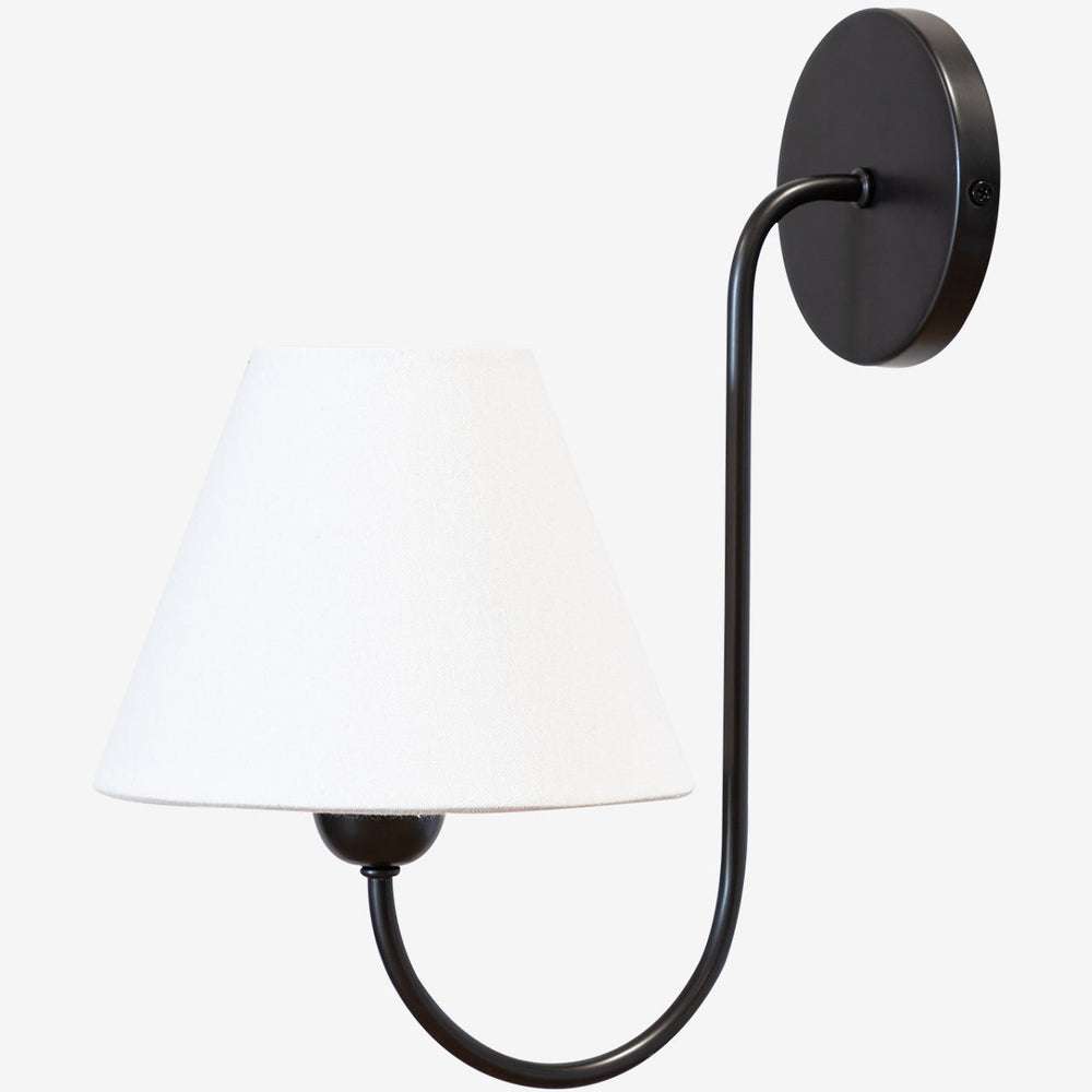 Wainwright Single Swoop Sconce -  Elegant Curved Arm Wall Light