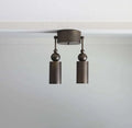 aged brass ceiling light