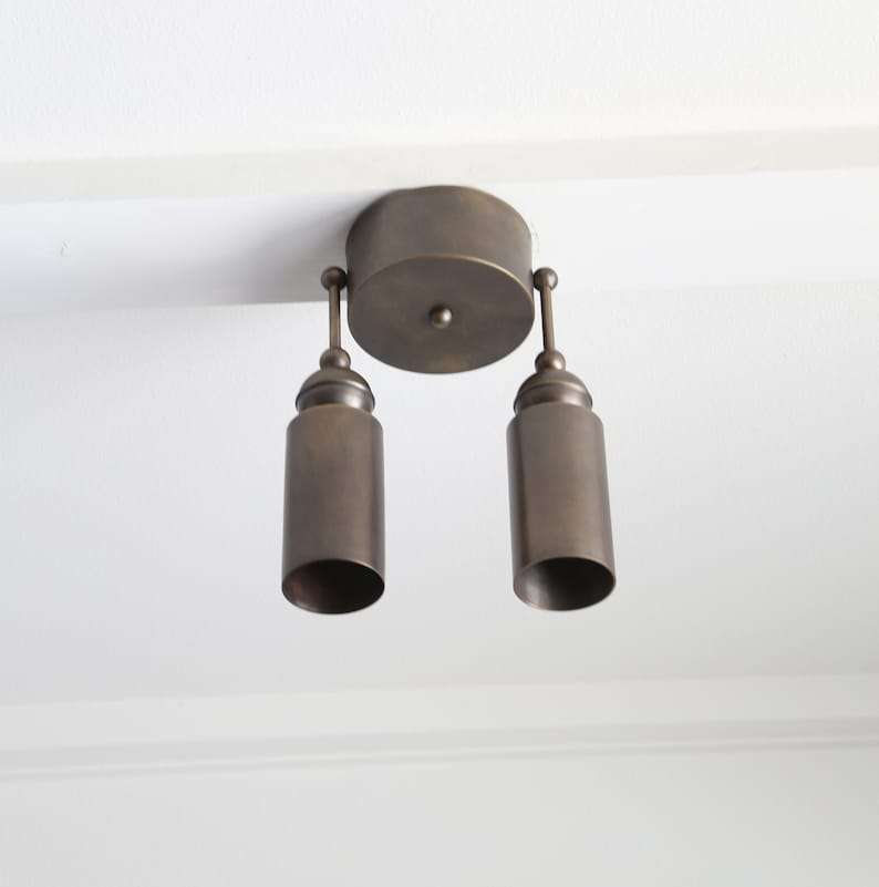 vintage-inspired brass ceiling light