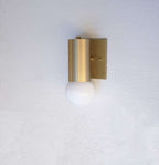 minimal brass sconce