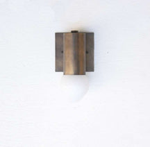 modern minimal brass wall sconce