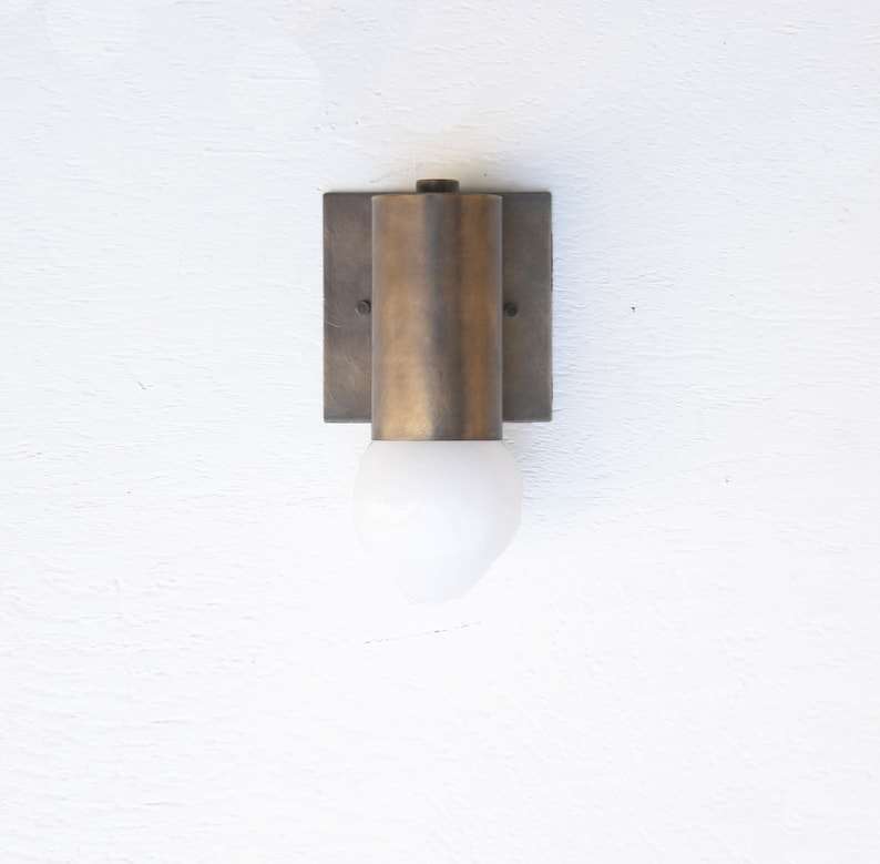 modern minimal brass wall sconce
