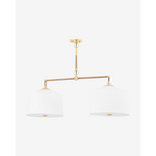 White Semi Flush Ceiling Light – Modern LED plain Semi-Flush Mount with Silk Fabric Shade